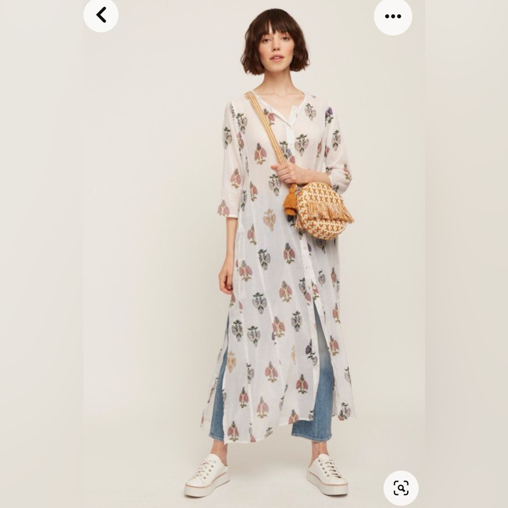 Roller Rabbit Klokke Flower Anu long kurta/caftan/dress. Size XL.